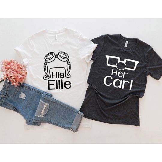 Discover Couple shirts, Carl and Ellie, Matching Shirts, His Ellie & Her Carl Shirts