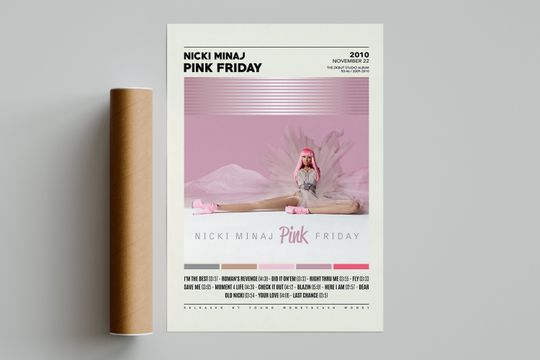 Discover Nicki Minaj Posters / Pink Friday Poster, Tracklist Album Cover Poster