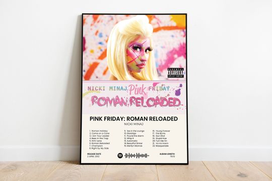 Discover Nicki Minaj Album Cover | Pink Friday Roman Reloaded Album Cover Poster