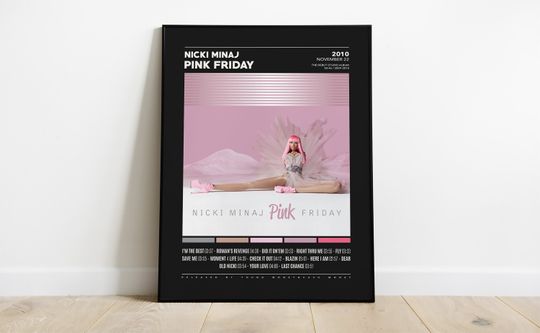 Discover Nicki Minaj Posters / Pink Friday Poster, Tracklist Album Cover Poster