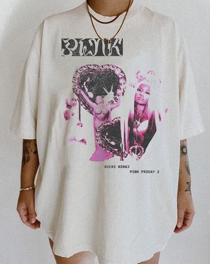 Discover Pink Friday Heart Collage Shirt, Vintage pink friday, nicki minaj gift