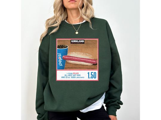 Discover vintage Costco Hot Dog Sweatshirt, Funny Costco Hot Dog Shirt