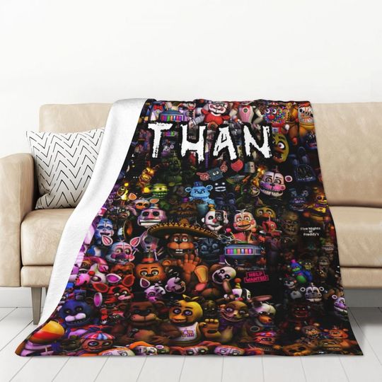 Discover Custom Name Throw Blanket - Five Nights at Freddy's Personalized Gift