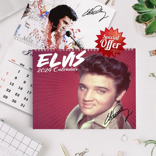 Discover Elvis Presley 2024 Wall Calendar - The Hillbilly Cat Edition