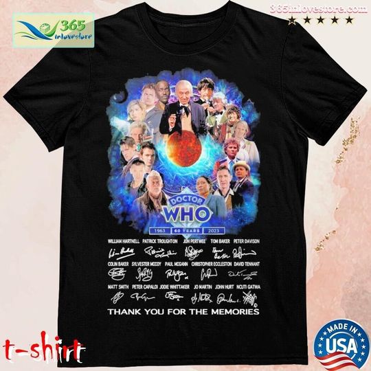 Discover Doctor Who 60 Years 1963-2023 Anniversary Thank You Fan Shirt