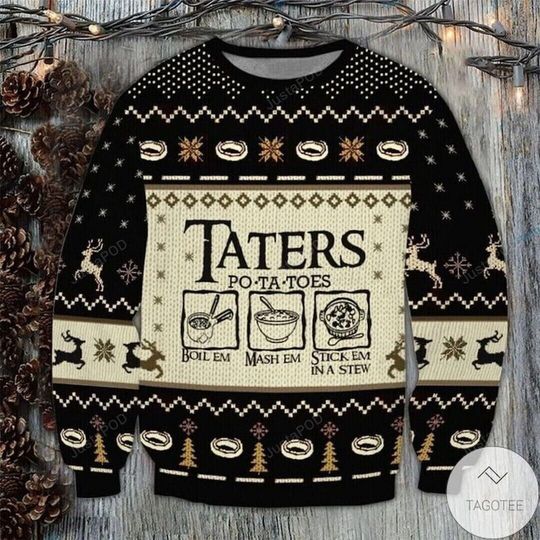 Discover Taters Potatoes Ugly Sweater, Xmas Lover Ugly Sweater, Gift For Christmas