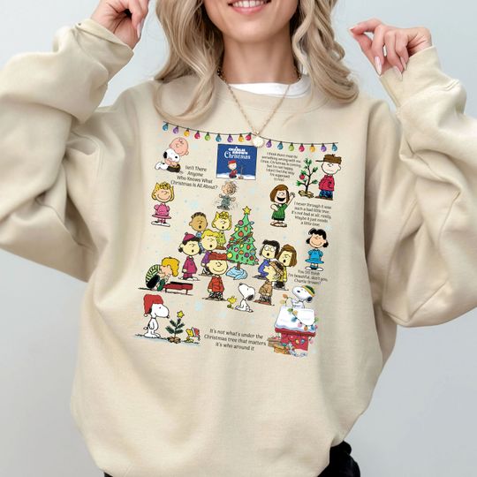 Discover Vintage Snoopy Shirt, Charles Xmas Brown Sweatshirt, Snoopy Christmas Shirt