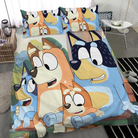 Discover BlueyDad Family Quilt Blanket & Pillowcases