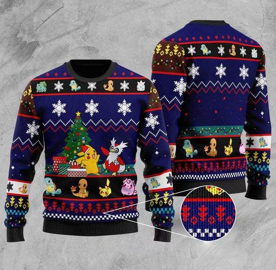 Discover Movie Ugly Christmas Sweater, Yellow Monster And His Friend 3D All Over Printed Sweater