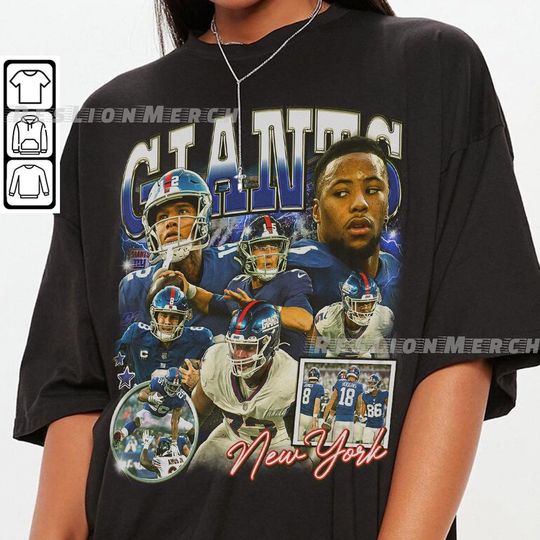 Discover Vintage New York Saquon Barkley Tommy Devito Football Shirt