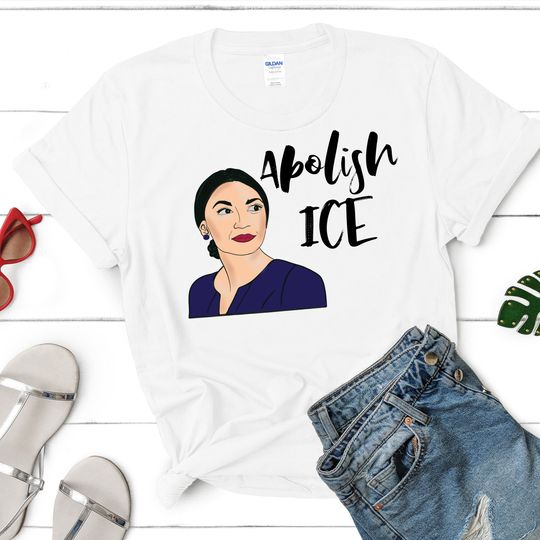 Discover Womens AOC Alexandria Ocasio-Cortez Congress Abolish ICE T-Shirt
