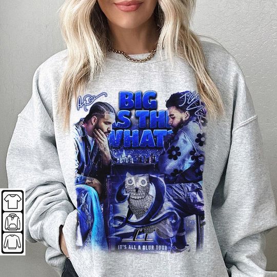 Discover Drake J Cole Big As The What Tour 90s Shirt, It's All Blur Tour Shirt