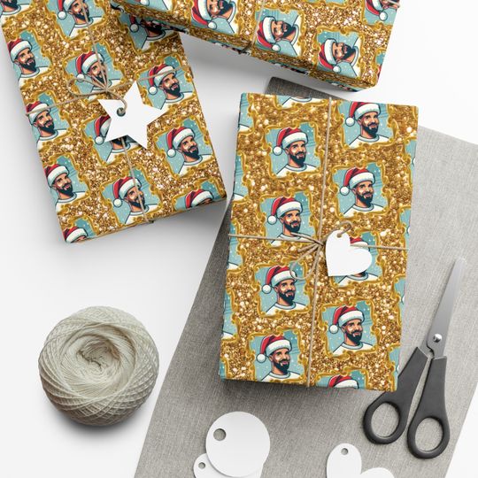 Discover Rapper Wrapping Paper, Drake, Gift Wrap, Glitter, Christmas Wrapping Paper