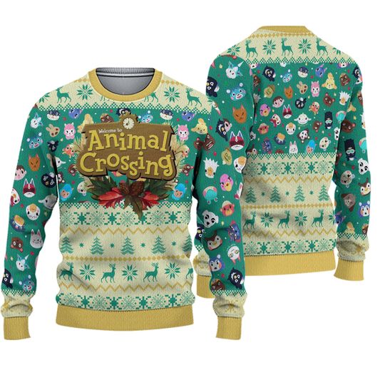 Discover Happy Animal Villagers Animal Crossing Ugly Christmas Sweater