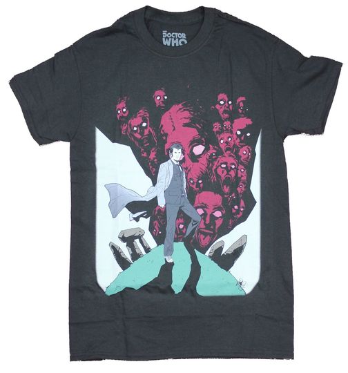 Discover Doctor Who Mens  T-Shirt - Dark Horrors Behind the Tenth Doctor