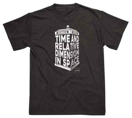 Discover Doctor Who Tardis 3D Black T-Shirt -