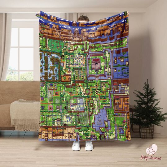 Discover The Legend Of Zelda Blanket | Tears Of The Kingdom Fleece Blanket | Zelda Home Decor