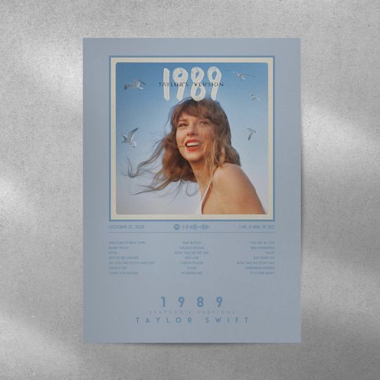Discover 1989 Taylo Version Colour Album Poster