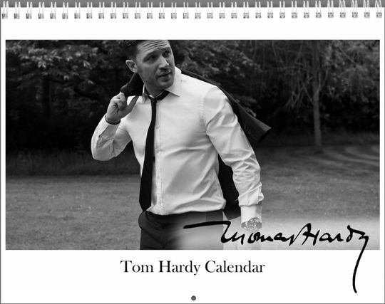 Discover Tom Hardyy 2024 Wall Calendar with his quotes and signature