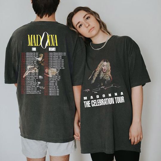 Discover Madona Tour 2024 T-Shirt, Celebration Four Decades Shirt
