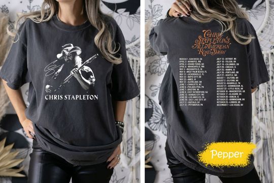 Discover Color 2024 All American Road Show Tour T-Shirt, Chris Stapleton Fan Gift Shirt