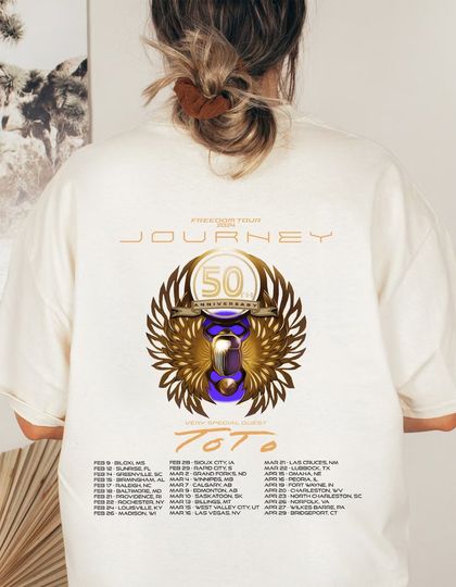 Discover Journey Freedom Tour 2024 T-shirt, Journey With Toto 2024 Concert Shirt