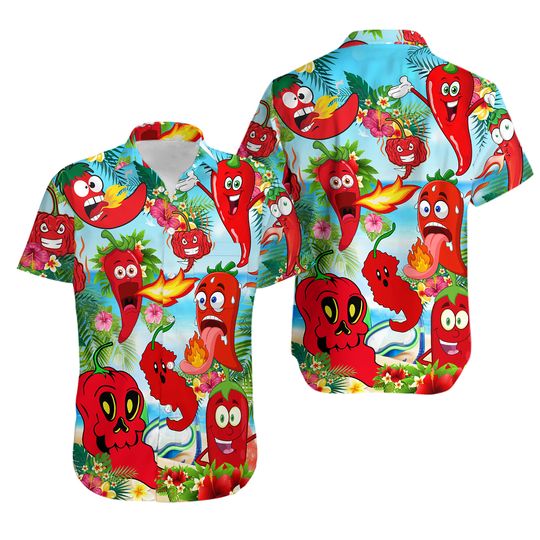 Discover Funny Chili Peppers Hawaiian Shirt