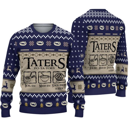 Discover Taters Potatoes Ugly Christmas Sweater