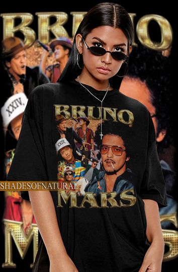 Discover Bruno Mars Shirt, Gift For Fan Tees, Music Tour 2023 Bruno Mars T-Shirt
