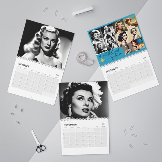 Discover Vintage Hollywood Glam Calendar (2024)
