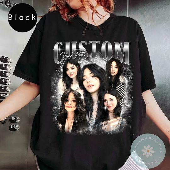 Discover Custom Photo Vintage T Shirts, Custom Bootleg T-Shirt, Shirt With Girlfriend Face