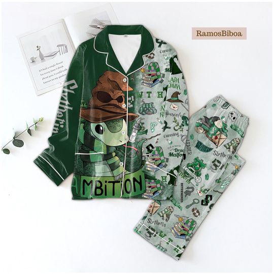 Discover Christmas Harry Poter Pajamas Set, H.Potter Slytherin Pyjamas