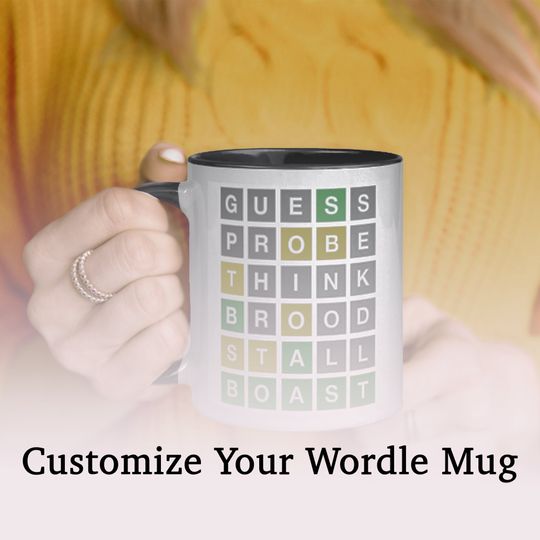 Discover Customized Wordle Mug: Choose your own Wordle guesses