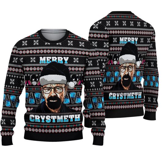 Discover Breaking Bad Merry Crystmeth Ugly Christmas Sweater