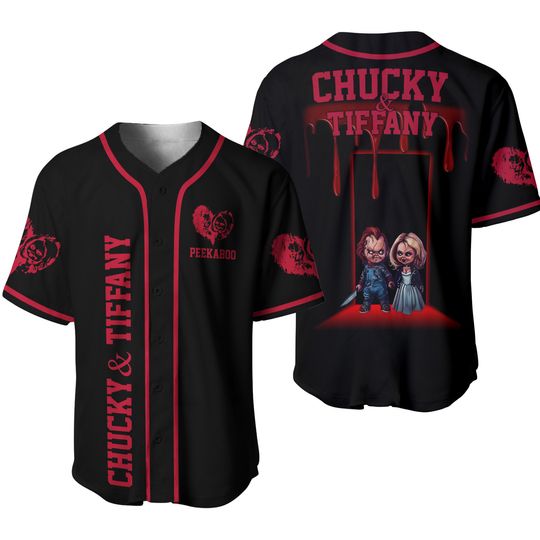 Discover Chucky & Tiffany Dolls Couple 3D Baseball Jersey