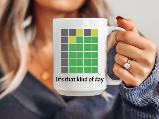 Discover Wordle Mug, Funny Large Coffee Mug, Teacher Gift