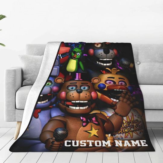 Discover Custom Name Personalized Five Nights at Freddy's Blanket
