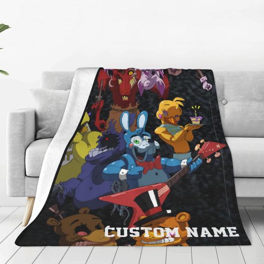Discover Custom Name Personalized Five Nights at Freddy's Blanket