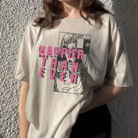 Discover Vintage Happier Than Ever Billie Eilish Tee Shirt