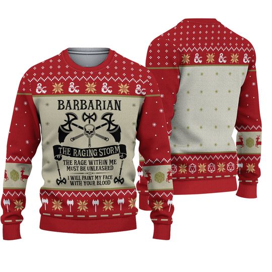 Discover Barbarian Dungeons & Dragons Ugly Sweater