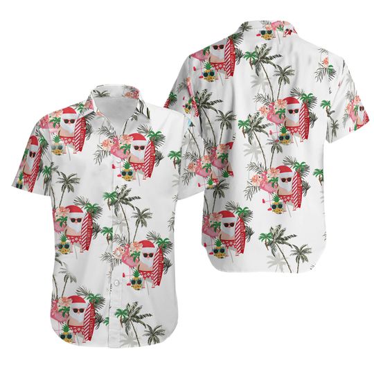 Discover Christmas in July Santa Claus Hawaiian Shirt