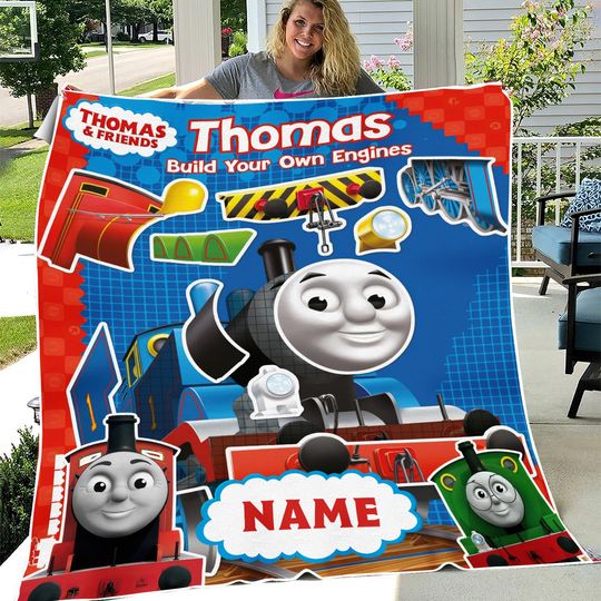 Discover Personalized Thomas The Train Fleece Blanket