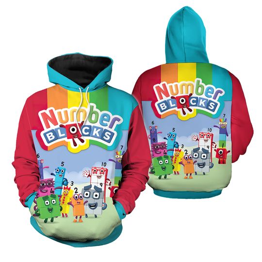Discover Number Blocks Characters Cute Hoodie