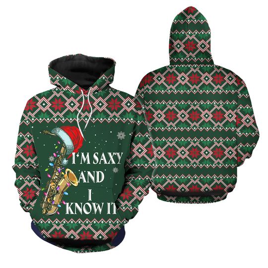 Discover Saxophone Saxy Holidays Christmas 3D Hoodie