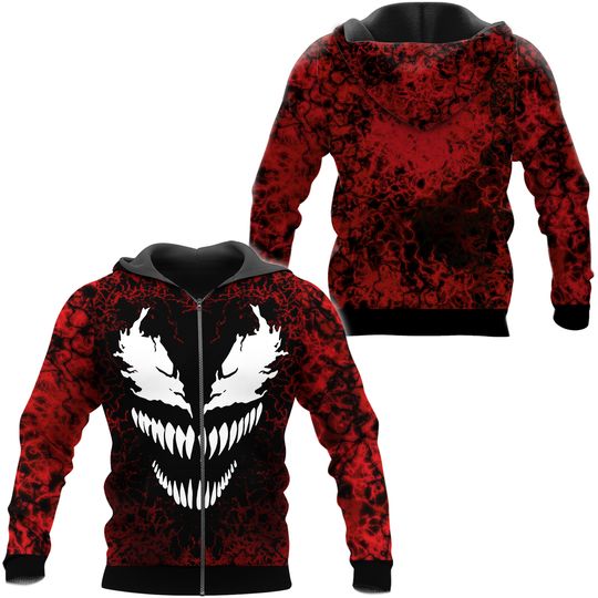 Discover Venom Carnage Hoodie, 3D Zip Hoodie