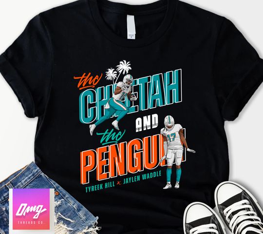Discover Cheetah and Penguin Shirt, Miami Football Game Day T-shirt, Tailgate