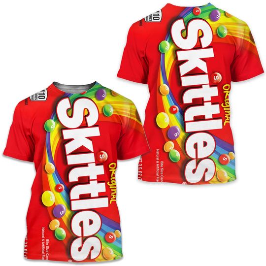 Discover Chocolate Candy Skittle Fruits Halloween 3D Shirt