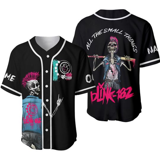 Discover Personalized Bli-nk 182 Band Baseball Jersey