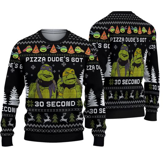Discover Pizza Dude's Got 30 Serconds Knitted 3D Sweater