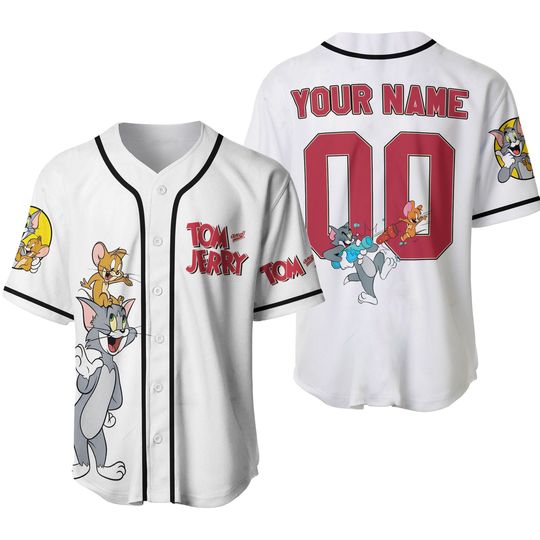 Discover Personalized Tom And Jerry Baseball Jersey